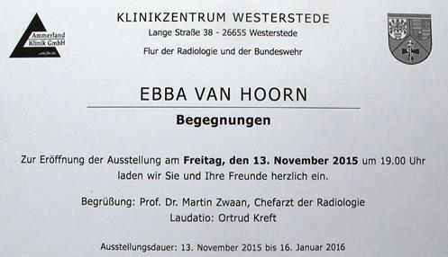 Ebba van Hoorn Ausstellung Begegnungen 2015