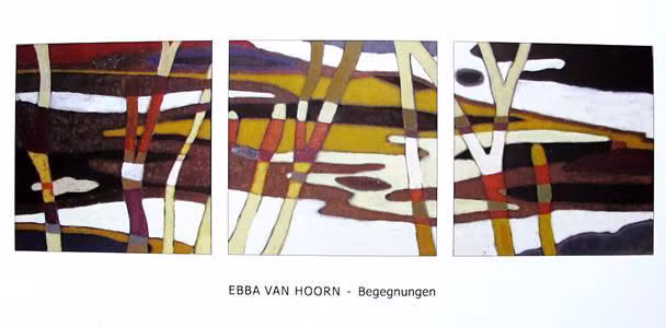Flyer Ebba van Hoorn Ausstellung Begegnungen 2015
