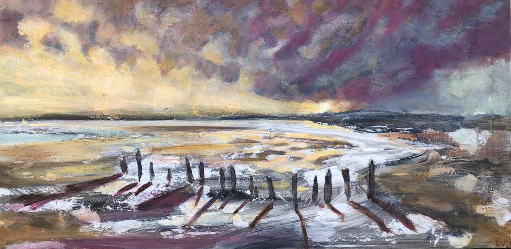 “Abendhimmel an der Nordsee” Acryl auf Leinwand 60 x120 cm 2019 “Abendhimmel an der Nordsee” Acryl auf Leinwand 60 x120 cm 2019