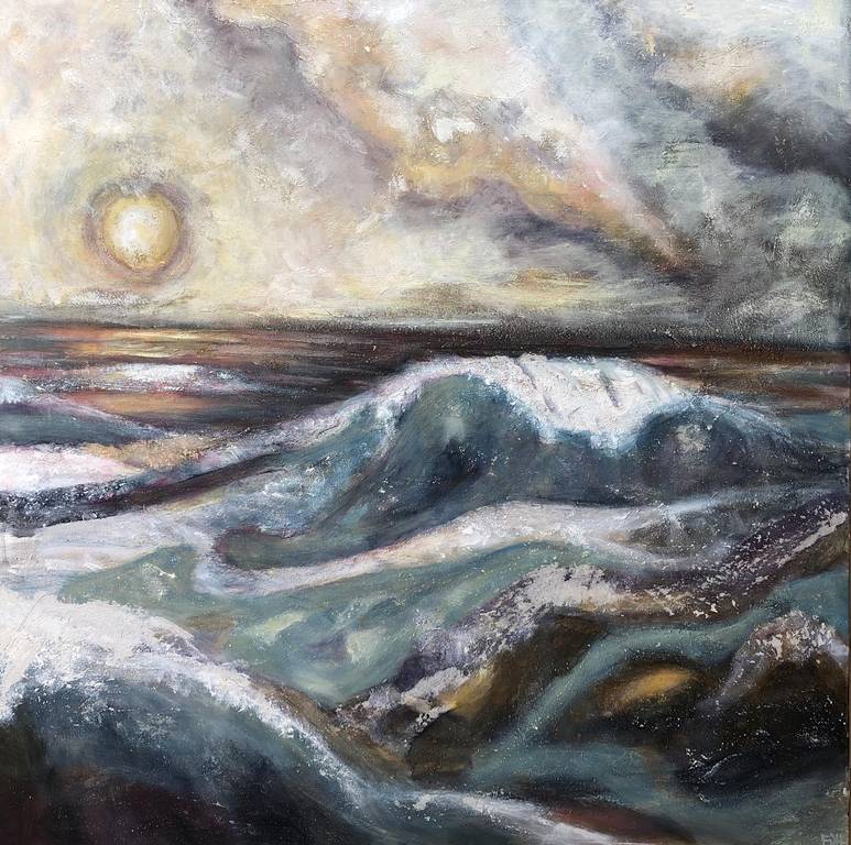 “Die Welle” Acryl auf Leinwand 80 x 80 cm 2019